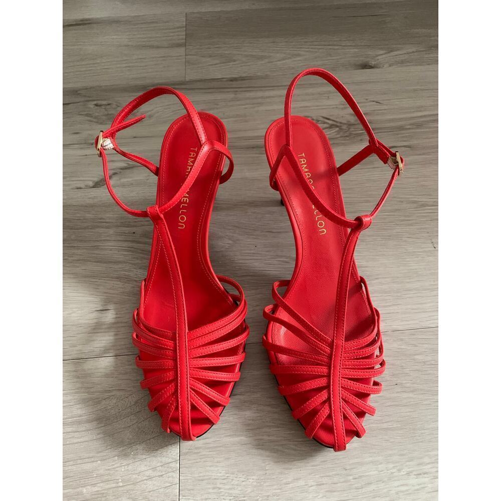 Tamara Mellon T-Strap Sandals Size 38.5 - Picture 2 of 5